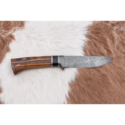 Exklusiv Damaskus kniv 12 cm bocote/ebenholts
