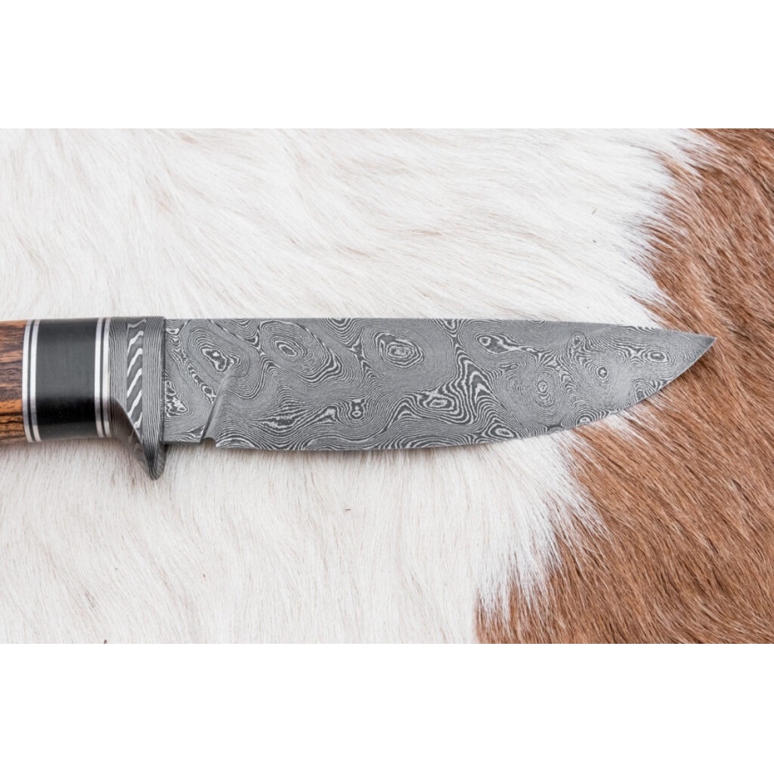 Exklusiv Damaskus kniv 12 cm bocote/ebenholts