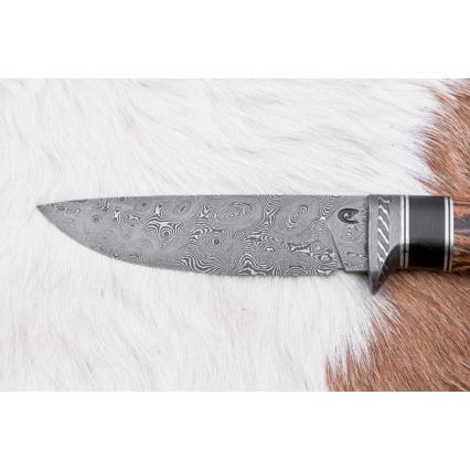 Exklusiv Damaskus kniv 12 cm bocote/ebenholts