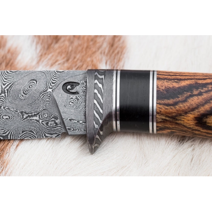 Exklusiv Damaskus kniv 12 cm bocote/ebenholts