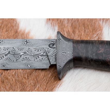 Exklusiv Damaskus kniv 13,8 cm lönn
