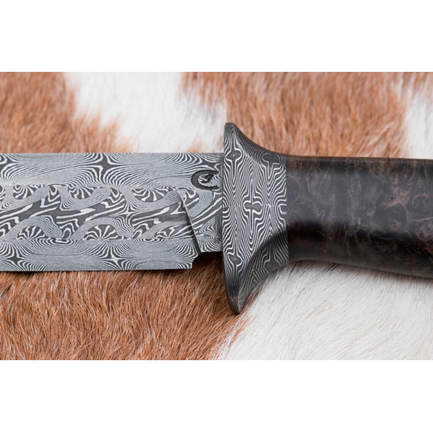 Exklusiv Damaskus kniv 13,8 cm lönn