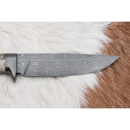 Exklusiv Damaskus kniv 13 cm Kastanjeträd