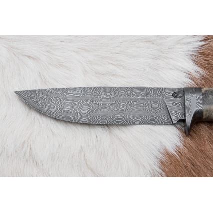 Exklusiv Damaskus kniv 13 cm Kastanjeträd