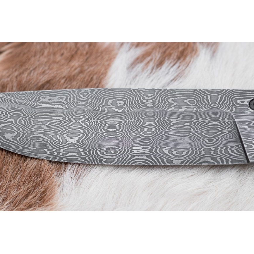 Exklusiv Damaskus kniv 13 cm Kastanjeträd