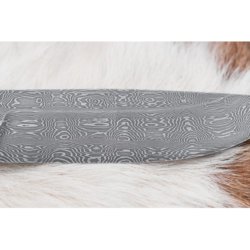 Exklusiv Damaskus kniv 13 cm Kastanjeträd