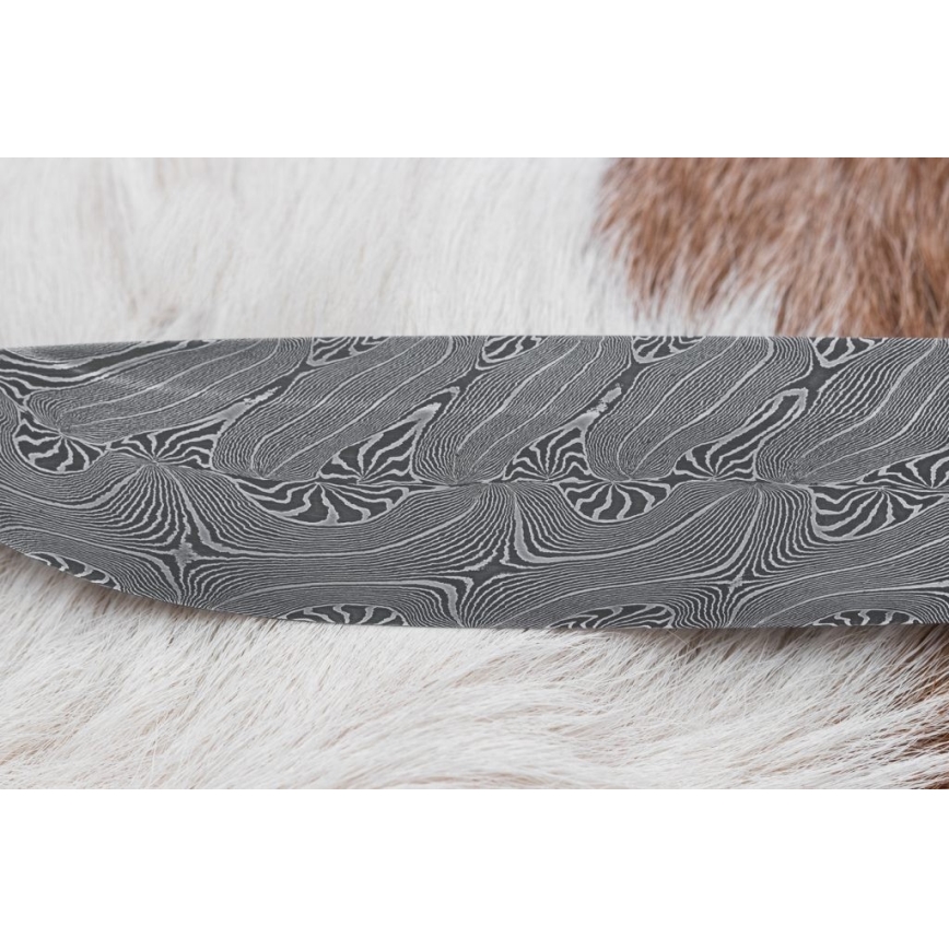 Exklusiv Damaskus kniv 13 cm serpentinit/renhorn