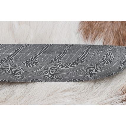 Exklusiv Damaskus kniv 13 cm serpentinit/renhorn