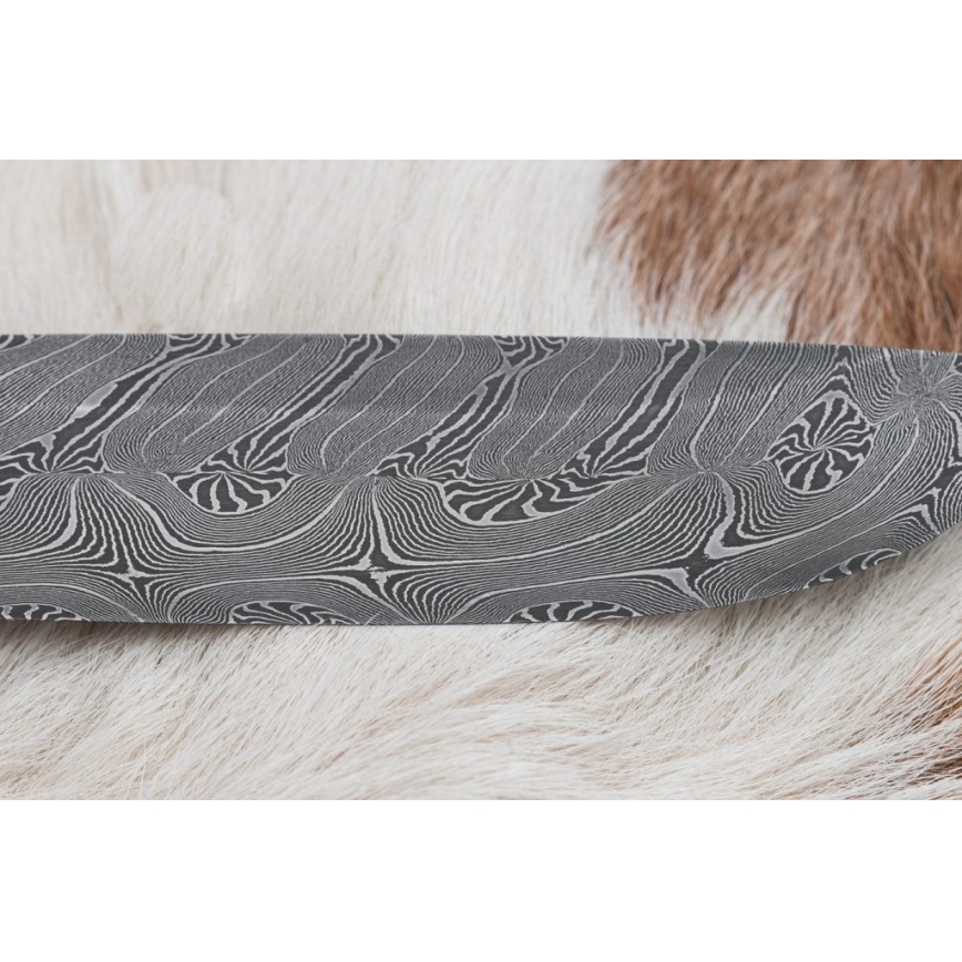 Exklusiv Damaskus kniv 13 cm serpentinit/renhorn