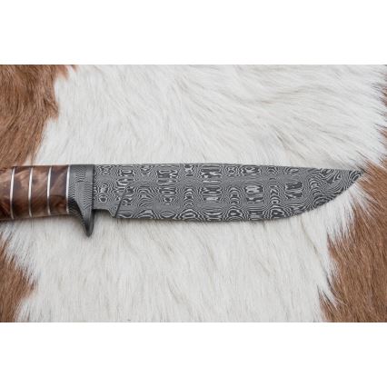 Exklusiv Damaskus kniv 14,4 cm Kastanjeträd/mammuttand