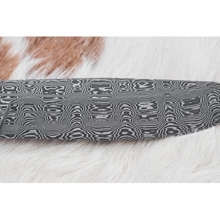 Exklusiv Damaskus kniv 14,4 cm Kastanjeträd/mammuttand