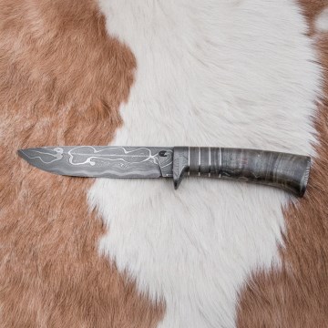 Exklusiv Damaskus kniv 14 cm ask