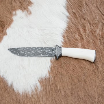 Exklusiv Damaskus kniv 15 cm mammutbete