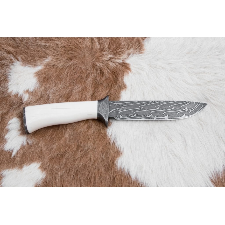 Exklusiv Damaskus kniv 15 cm mammutbete