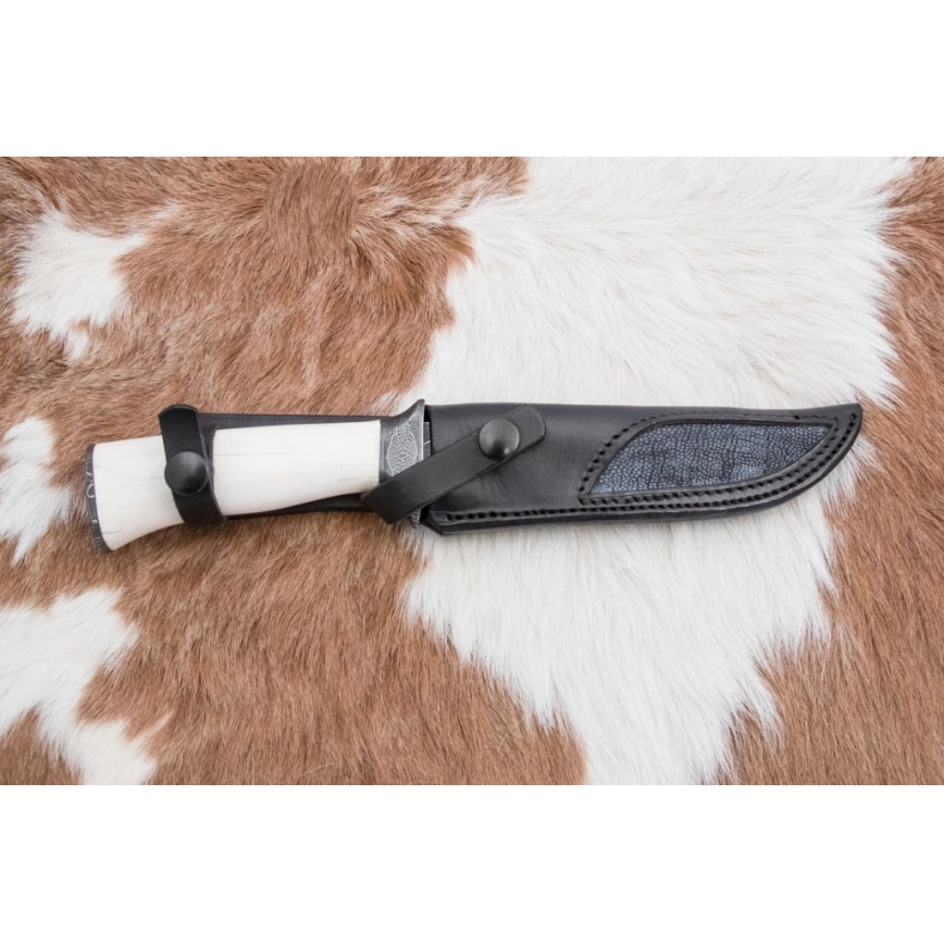 Exklusiv Damaskus kniv 15 cm mammutbete