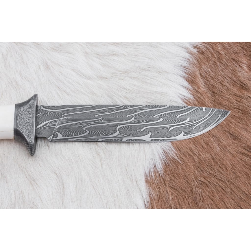 Exklusiv Damaskus kniv 15 cm mammutbete