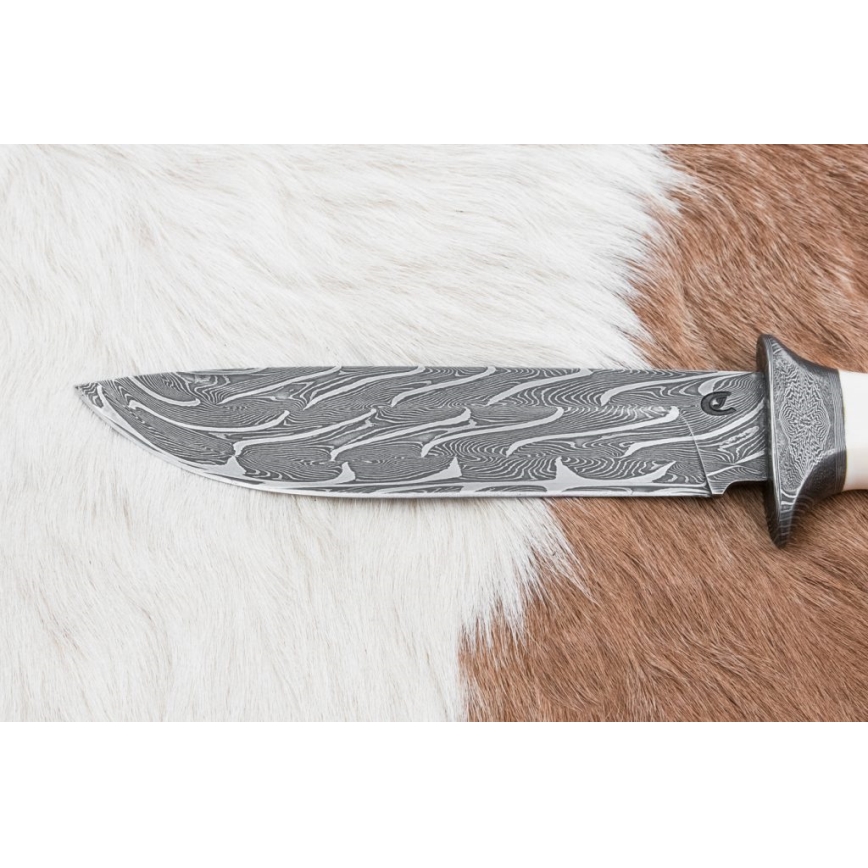 Exklusiv Damaskus kniv 15 cm mammutbete
