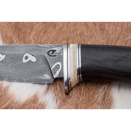 Exklusiv Damaskus kniv 8,6 cm ek/kamelben