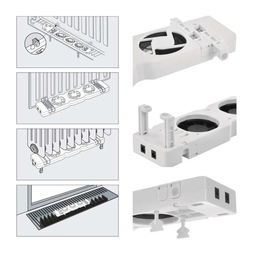Expansionsutrustning för radiatorfläktar 5V vit