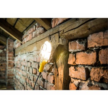 Extol - Bärbar lampa med klämma 1xE27/60W/230V