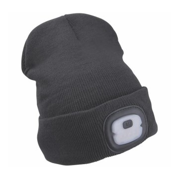 Extol - Hatt med pannlampa och USB laddar 250 mAh svart size UNI
