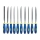 Extol - Kit of needle files with a plast handtag 10 delar