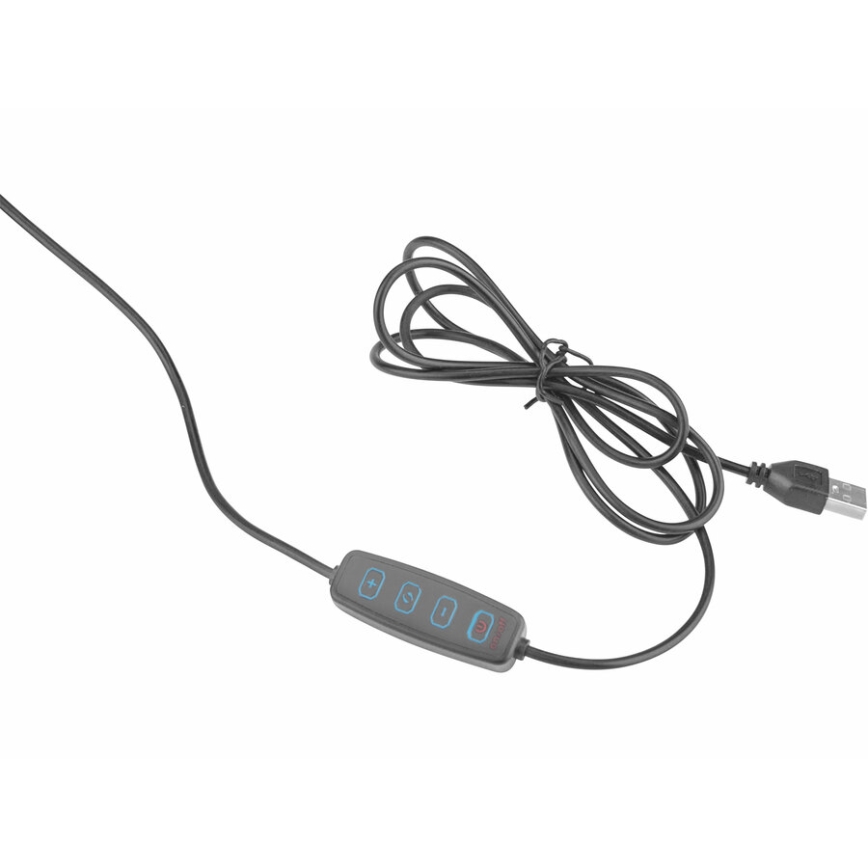 Extol - LED Dimbar bordslampa med ett förstoringsglas LED/8W/5V 2900/4500/7500K svart