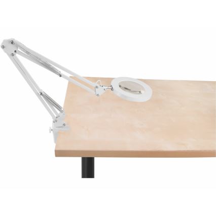 Extol - LED Dimbar bordslampa med ett förstoringsglas LED/8W/5V 2900/4500/7500K vit