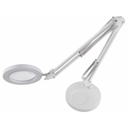Extol - LED Dimbar bordslampa med ett förstoringsglas LED/8W/5V 2900/4500/7500K vit