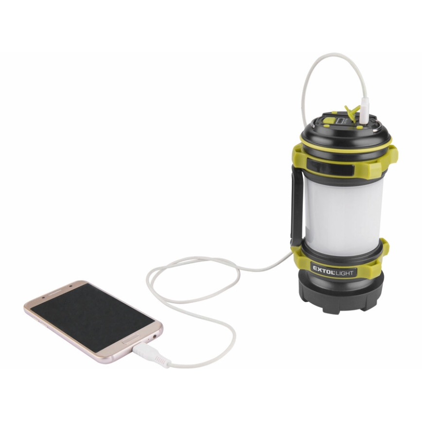 Extol - LED dimbar ficklampa med powerbank LED/2600 mAh/3,7V IPX4