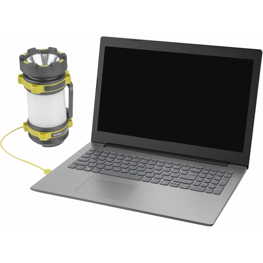 Extol - LED Dimbar ficklampa med strömbank LED/2600 mAh/3,7V IPX4