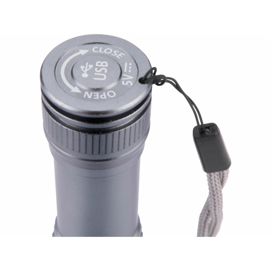 Extol - LED Ficklampa LED/2000 mAh/3,7V matt krom