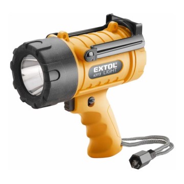 Extol - LED Ficklampa LED/5W/4xAA IP67 gul/svart