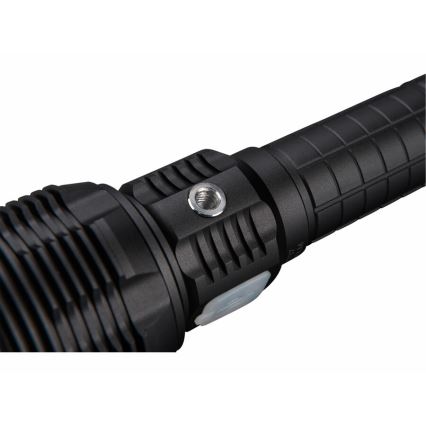 Extol - LED uppladdningsbar dimbar ficklampa med powerbank LED/60W/10000 mAh 8000 lm IPX4 svart