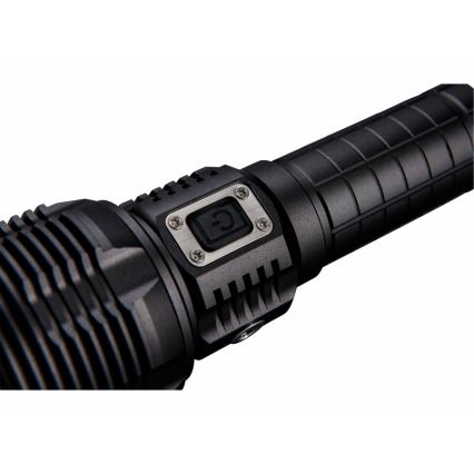 Extol - LED Ljusreglerad uppladdningsbar ficklampa med en strömbank LED/60W/10000 mAh 8000 lm IPX4 svart