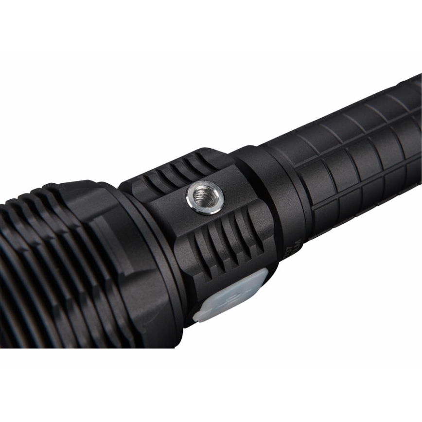 Extol - LED Ljusreglerad uppladdningsbar ficklampa med en strömbank LED/60W/10000 mAh 8000 lm IPX4 svart