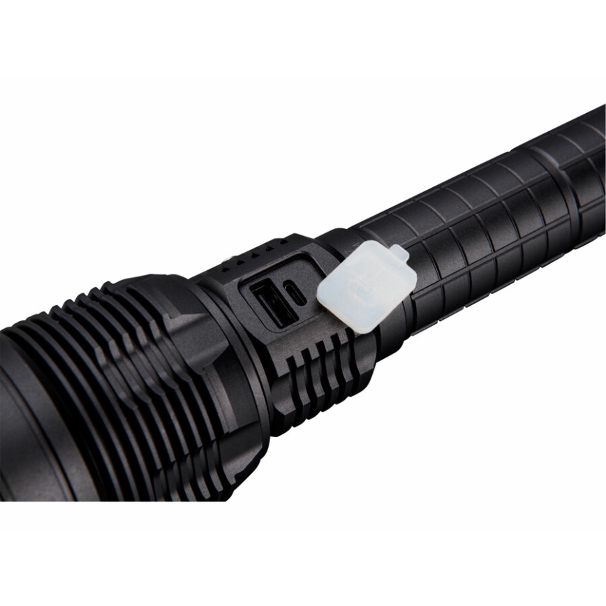 Extol - LED Ljusreglerad uppladdningsbar ficklampa med en strömbank LED/60W/10000 mAh 8000 lm IPX4 svart