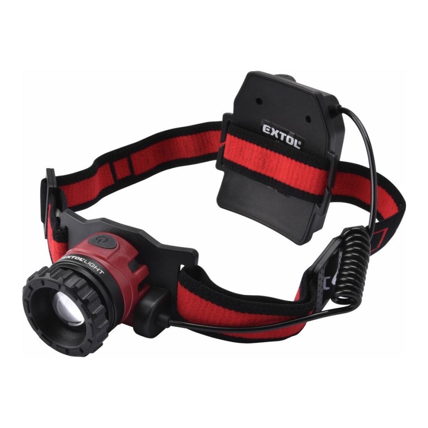 Extol - LED Pannlampa LED/10W/2400 mAh/3,7V svart/röd