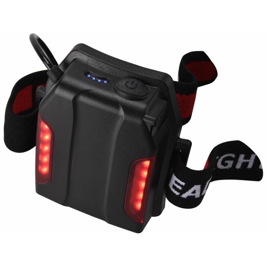 Extol - LED Pannlampa LED/10W/2400 mAh/3,7V svart/röd