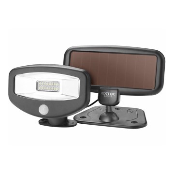 Extol - LED Solar strålkastare med sensor LED / 500 mAh / 3,7V IPX4