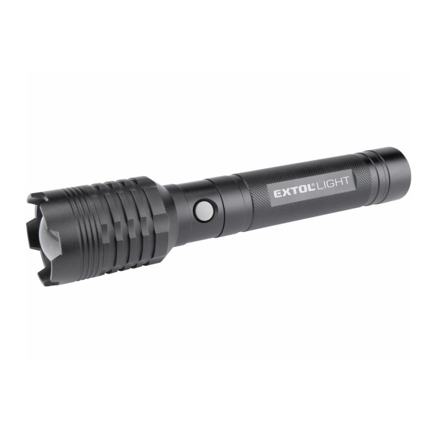 Extol - LED uppladdningsbar ficklampa med en powebank LED/60W/4000 mAh/5V 4000 lm svart