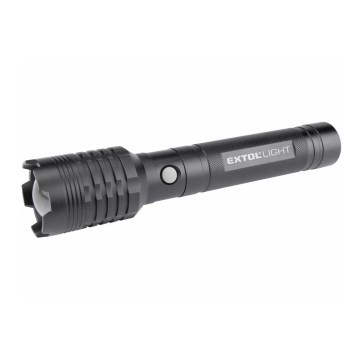 Extol - LED uppladdningsbar ficklampa med powerbank LED/60W/4000 mAh/5V 4000 lm svart