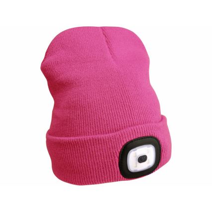Extol - Mössa med pannlampa och USB-laddning 300 mAh grå/rosa storlek UNI