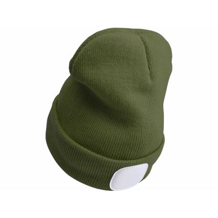 Extol - Mössa med pannlampa och USB-laddning 300 mAh grön storlek UNI