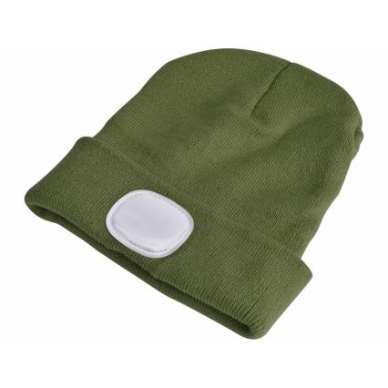 Extol - Mössa med pannlampa och USB-laddning 300 mAh grön storlek UNI