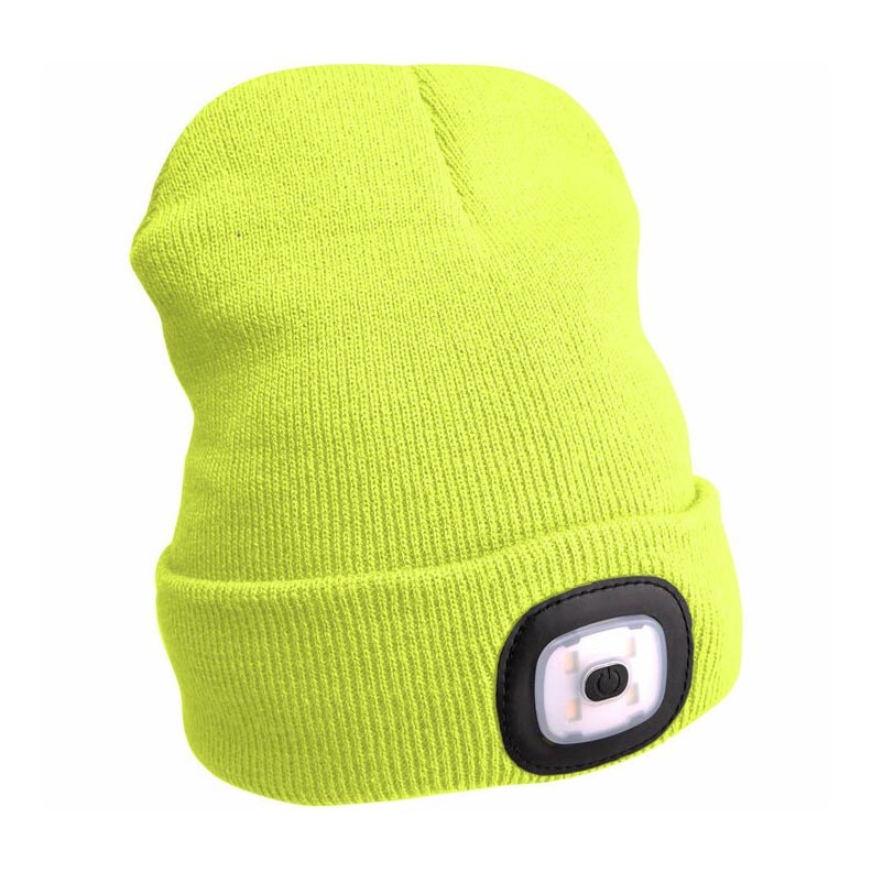 Extol - Mössa med pannlampa och USB-laddning 300 mAh neongul storlek UNI