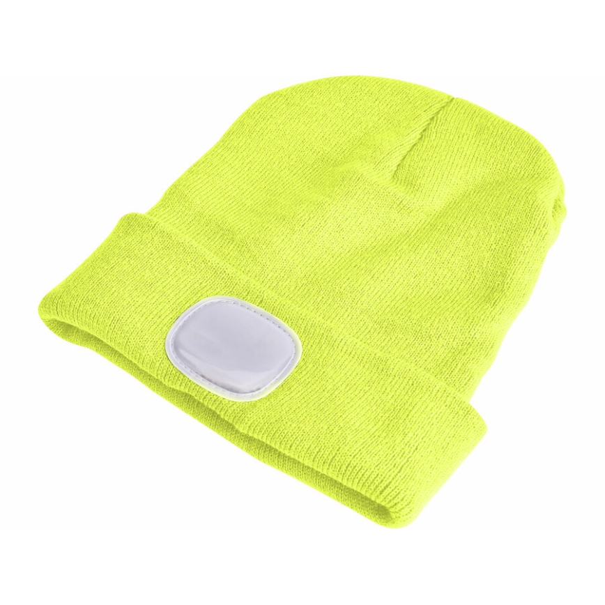 Extol - Mössa med pannlampa och USB-laddning 300 mAh neongul storlek UNI