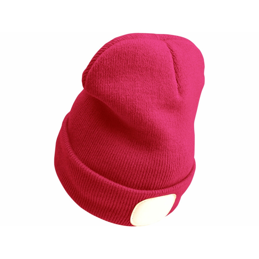 Extol - Mössa med pannlampa och USB-laddning 300 mAh rosa storlek UNI