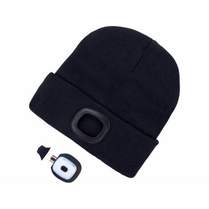Extol - Mössa med pannlampa och USB-laddning 300 mAh svart storlek UNI