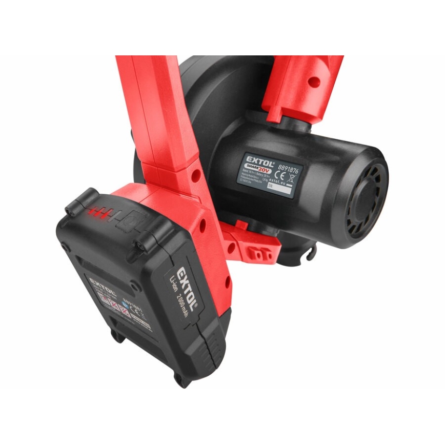 Extol Premium - Batteridriven lövblås 2-i-1 2000 mAh 20V